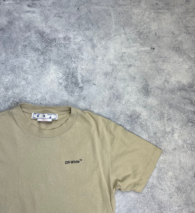 Off-white beige graphic tee