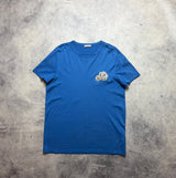 Moncler royal blue double logo tee