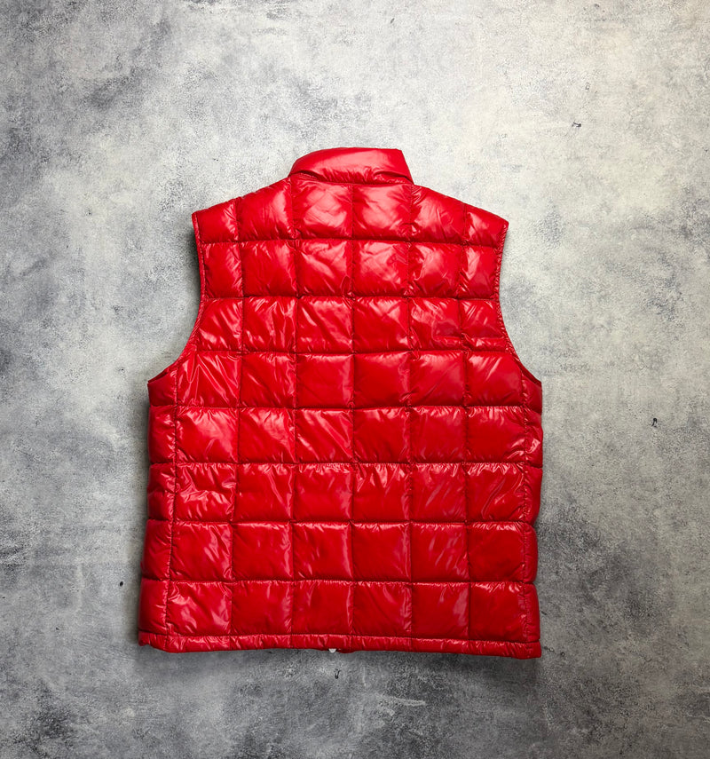 Moncler red denain gilet