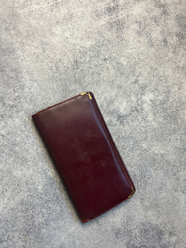 Cartier vintage wine red long wallet