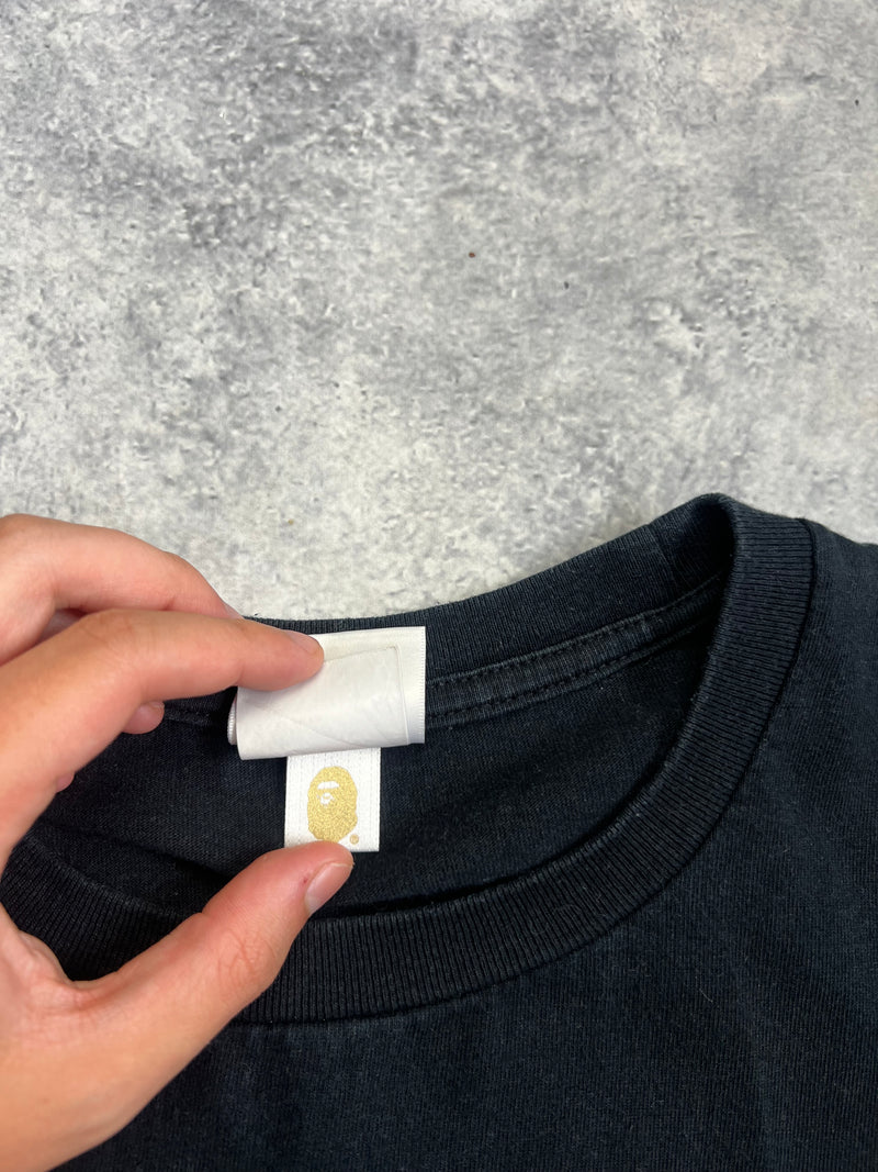 Bape black L/S shark tee