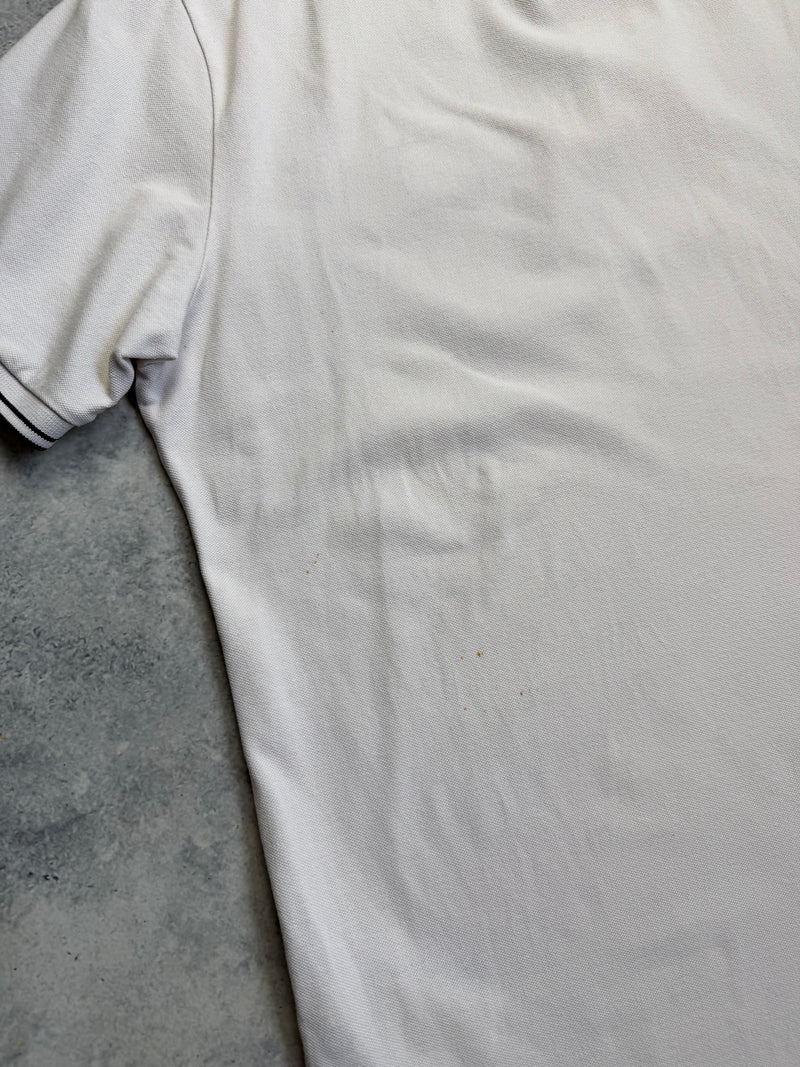 Stone island white polo shirt