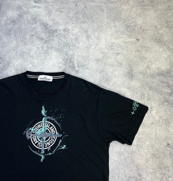 Stone island 2021 black graphic tee