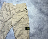Stone island 2022 beige cargo cuffed trousers