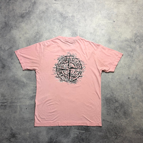 Stone island 2023 pink graphic tee
