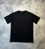 Louis Vuitton black embossed LV logo tee