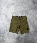 Stone island SS21 khaki green tela cargo shorts