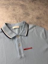 Prada light blue polo shirt