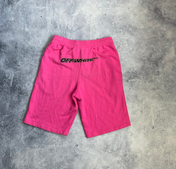 Off-white slim fit green man print shorts