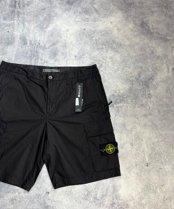 Stone island 2024 black cargo shorts