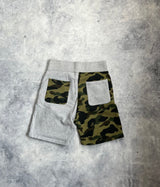 Bape grey & camo cotton shorts