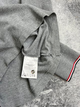 Moncler grey L/S polo shirt