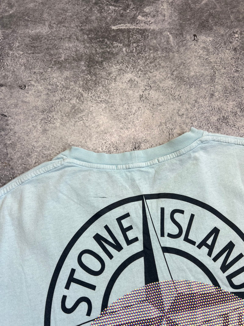 Stone island 2022 baby blue graphic tee