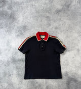 Gucci stripe navy polo shirt