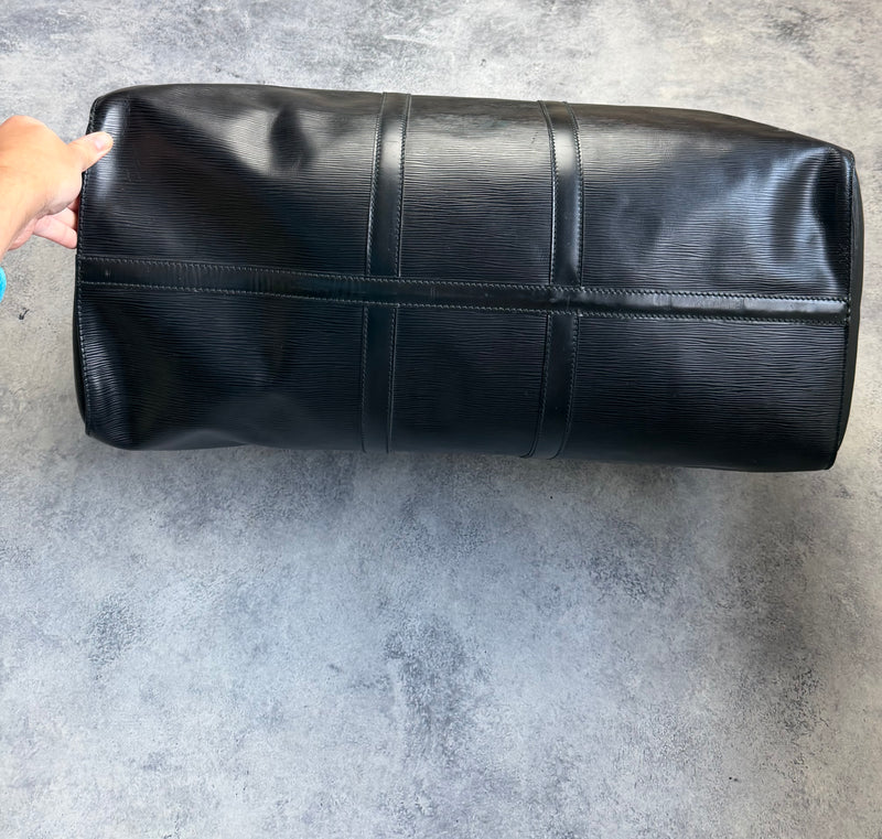 Louis Vuitton vintage black Epi leather keepall 55