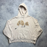 Palm angels women’s beige kill the bear hoodie