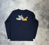 Kith x Tom & Jerry SS19 navy cheese L/S tee