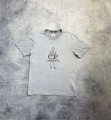 CP company logo print pastel grey tee