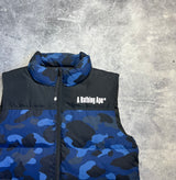 Bape blue camo gilet