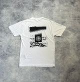 Stone island black & white graphic tee