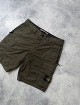 Stone island khaki cargo shorts