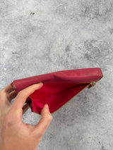 Prada pink saffiano leather ribbon bow purse