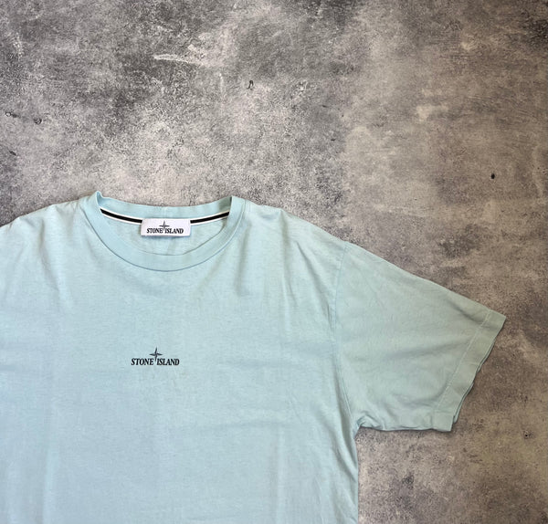 Stone island 2022 baby blue graphic tee