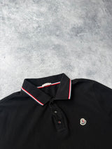 Moncler black polo shirt