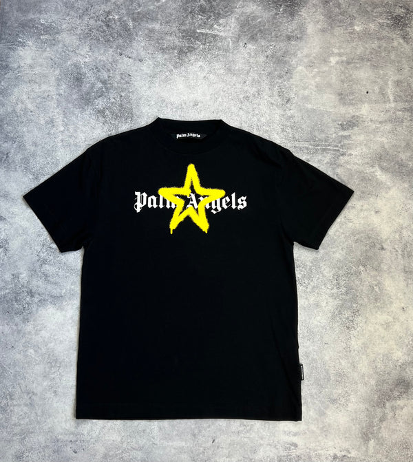 Palm angels yellow star sprayed tee