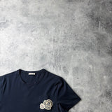 Moncler blue double logo tee