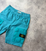 Stone island SS20 blue nylon & cotton shorts