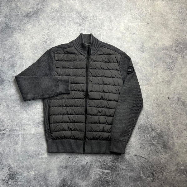 Canada goose grey black label Hybridge knit
