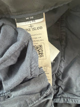 Stone island SS24 navy blue tela cargo shorts