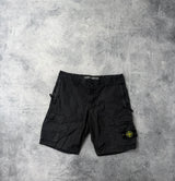 Stone island SS21 black tela cargo shorts