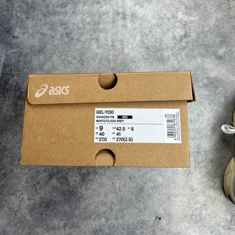 ASICS gel-1130 white cloud grey trainers