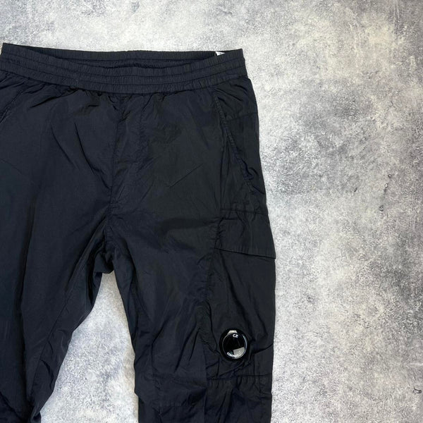 CP company black chrome cuffed cargo trousers