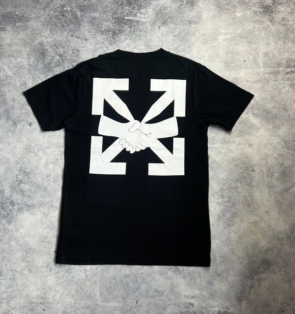 Off-white agreement black graphic tee