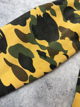 Bape yellow camo full shark zip hoodie