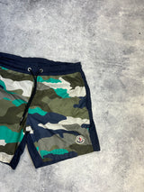 Moncler camo print swim shorts