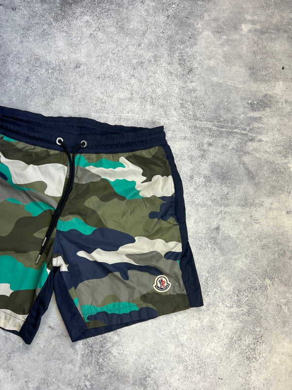 Moncler camo print swim shorts