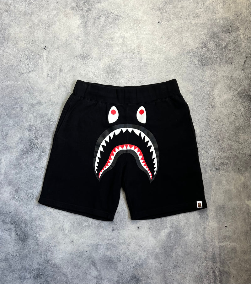 Bape black shark cotton shorts