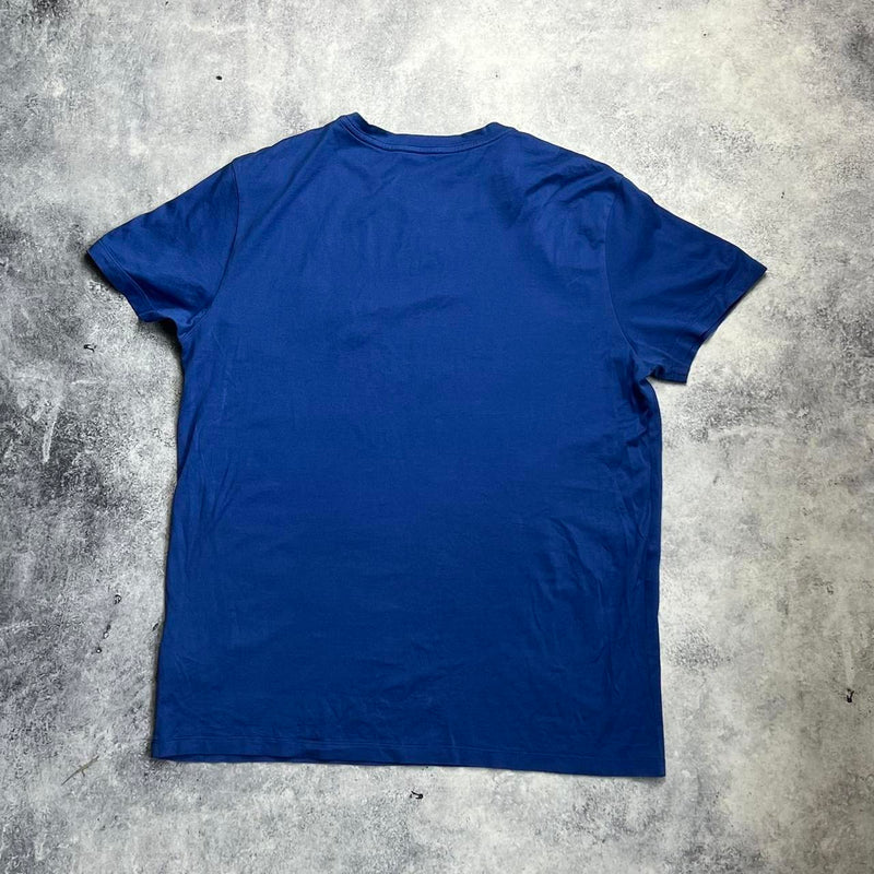 Moncler double logo royal blue tee