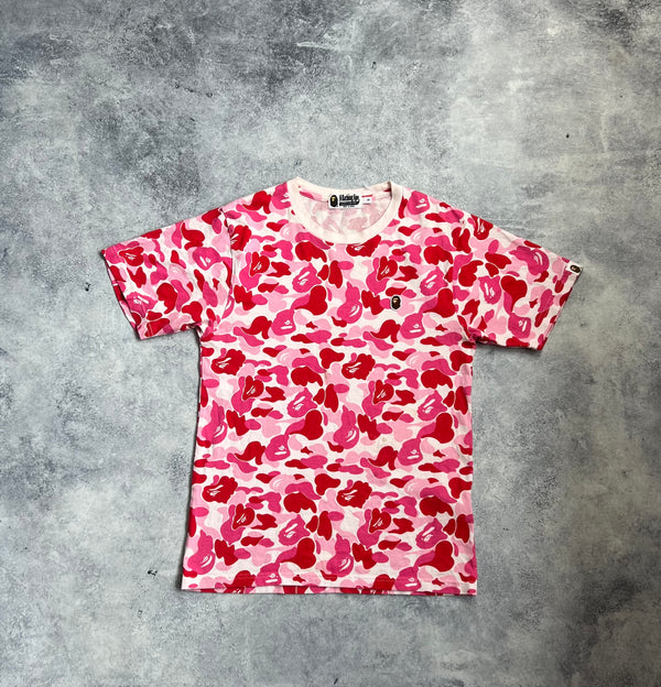 Bape pink camo tee