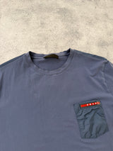 Prada powder blue nylon pocket tee
