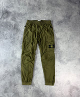 Stone island 2021 khaki cuffed cargo trousers