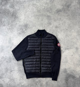 Canada goose navy marine Hybridge knit jacket