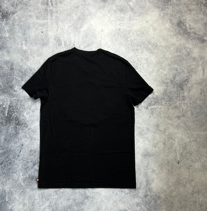 Moncler black oversized logo star motif tee