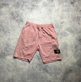 Stone island light pink cotton shorts