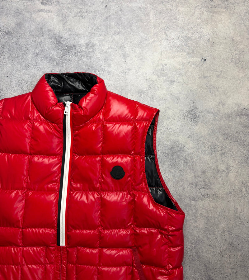 Moncler red denain gilet