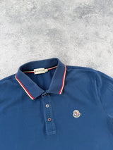 Moncler blue polo shirt